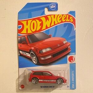 Hot Wheels ’90 Honda Civic EF Red | Carded | JDM